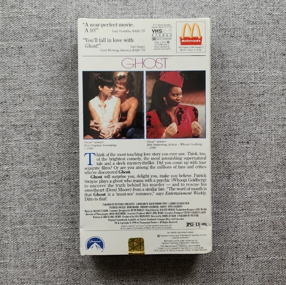 Ghost VTG McDonald's VHS Movie NEW Sealed 1993 - Picture 8 of 14